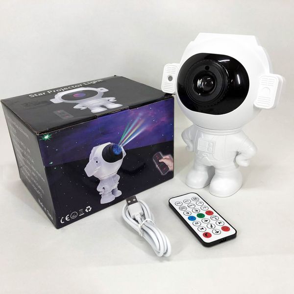Звездный 3D проектор Astronaut, Лазерный ночник-проектор астронавт LED, Мини лазерный проектор небо 00022970 фото