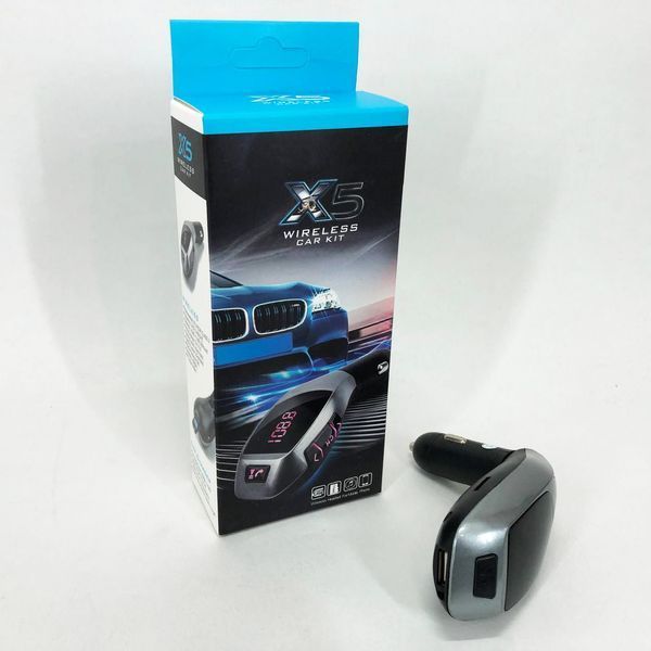 Автомобильный bluetooth fm модулятор X5 ВТ для автомагнитолы, mp3 / фм трансмиттер с дисплеем 00017041 фото
