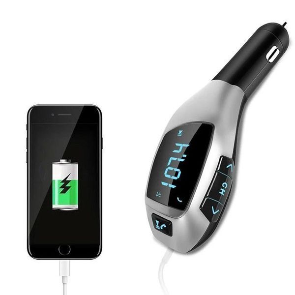 Автомобильный bluetooth fm модулятор X5 ВТ для автомагнитолы, mp3 / фм трансмиттер с дисплеем 00017041 фото