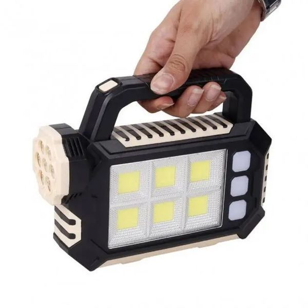 Ручной фонарь HS-8029 на солнечной батарее мощный LED фонарик 3 режимами освещения 00023127 фото