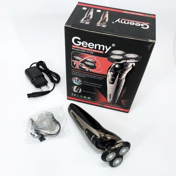 Электробритва Gemei GM-7720 - профессиональная, беспроводная, мощная мужская бритва с плавающими головками 00015415 фото