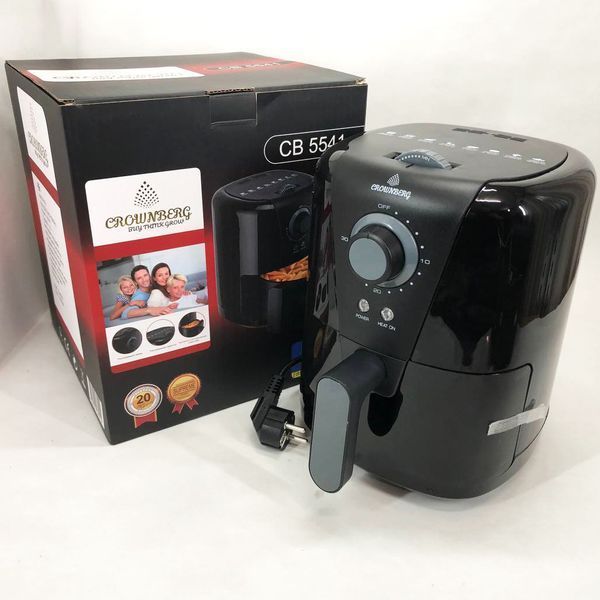 Фритюрниця для дому з таймером Crownberg CB-5541 на 1.5 л безмасляна фритюрниця 1200 Вт 00019929 фото