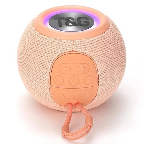 Беспроводная мощная колонка TG337 с Bluetooth, RGB-подсветкой и радио. Цвет: розовый 00017456 фото