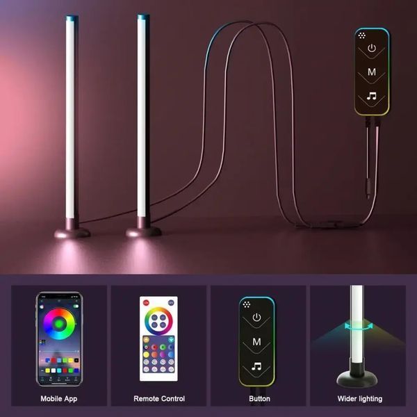 Светодиодные панели 25 см 2шт RGB с APP Smart от USB и пультом 00023738 фото
