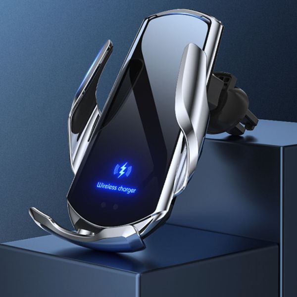 Автомобильный держатель S7 для телефона с беспроводной быстрой зарядкой flying wings. Цвет: серебряный 00017022 фото