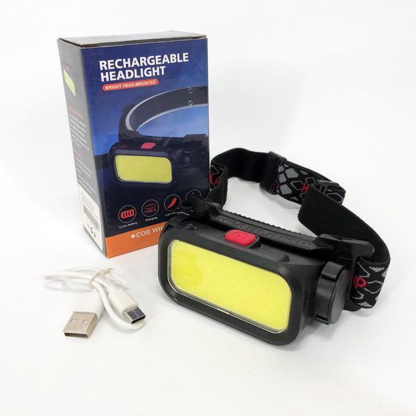 Фонарь налобный BL-008+COB (white+red), красный свет, водозащита, встроенный аккумулятор 00023194 фото