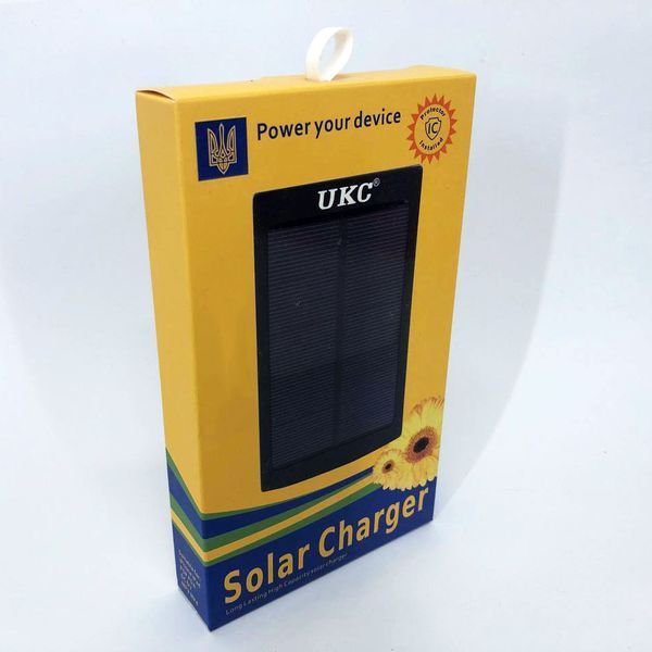 УМБ Power Bank Solar 50000 mAh мобильное зарядное с солнечной панелью и лампой. Цвет: белый 00017648 фото