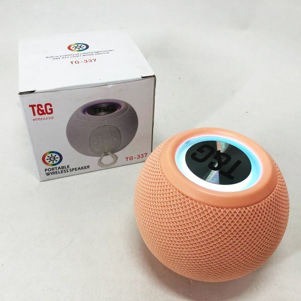 Беспроводная мощная колонка TG337 с Bluetooth, RGB-подсветкой и радио. Цвет: розовый 00017456 фото