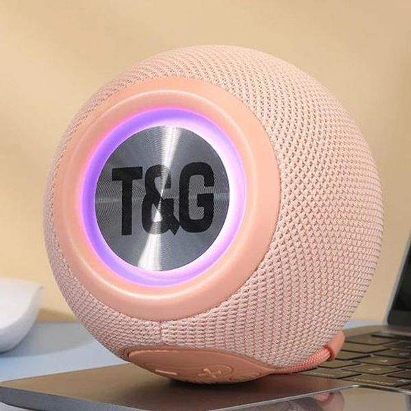 Беспроводная мощная колонка TG337 с Bluetooth, RGB-подсветкой и радио. Цвет: розовый 00017456 фото