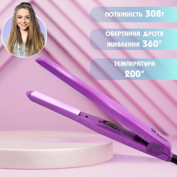 Прикоренева плойка гофре Domotec MS-4904 30 W керамічна праска для волосся 00014531 фото