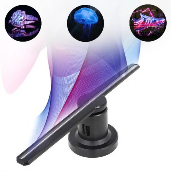 Голограмний 3D-проектор з WiFi та Bluetooth+пульт, 42см / Голографічний вентилятор 00018591 фото