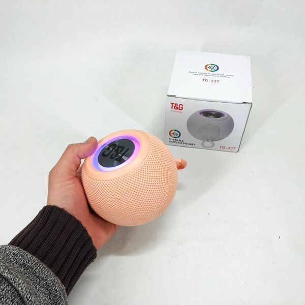 Беспроводная мощная колонка TG337 с Bluetooth, RGB-подсветкой и радио. Цвет: розовый 00017456 фото