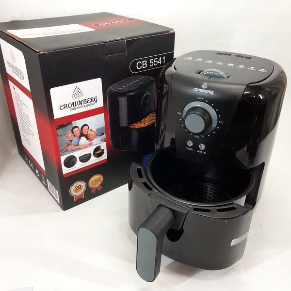 Фритюрниця для дому з таймером Crownberg CB-5541 на 1.5 л безмасляна фритюрниця 1200 Вт 00019929 фото