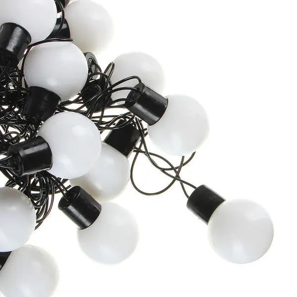 Гирлянда матовый шарик 40led 5м (флеш) 18мм, новогодняя бахрама, светодиодная гирлянда, уличная гирлянда 00024738 фото