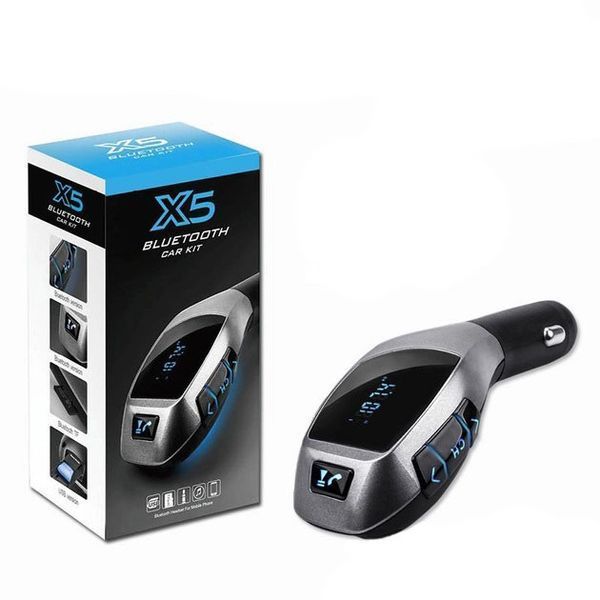 Автомобильный bluetooth fm модулятор X5 ВТ для автомагнитолы, mp3 / фм трансмиттер с дисплеем 00017041 фото