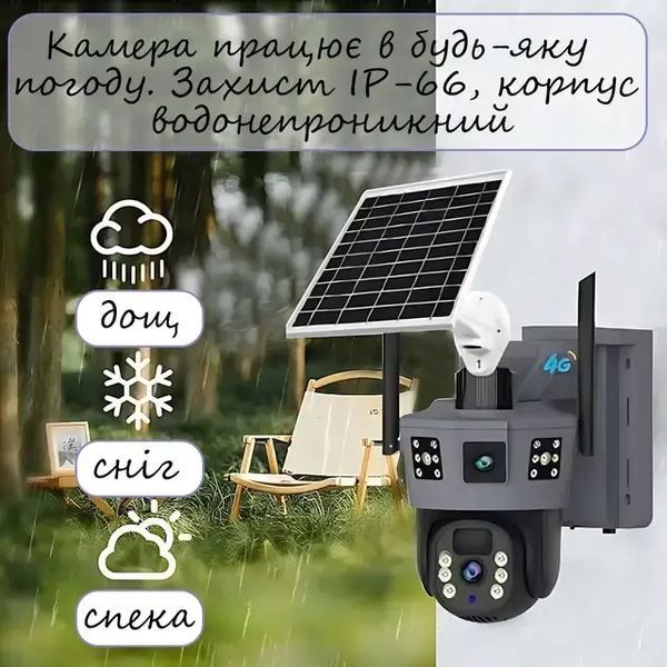 Камера на 3 линзы 4G / солнечная панель SD 35-4G 00018243 фото