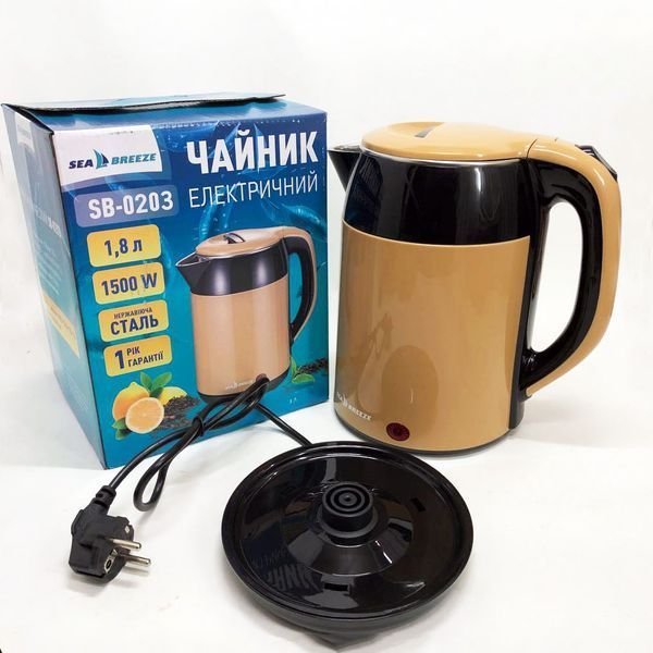Чайник термос SeaBreeze SB-0203 1.8 Л 1500 Вт, Хороший електричний чайник, Чайник електро, Стильний 00020116 фото
