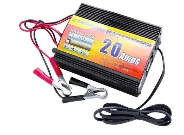Зарядний пристрій акумулятора UKC Battery Charger 20A MA 1220A black 00017982 фото