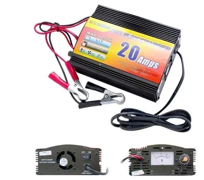 Зарядний пристрій акумулятора UKC Battery Charger 20A MA 1220A black 00017982 фото