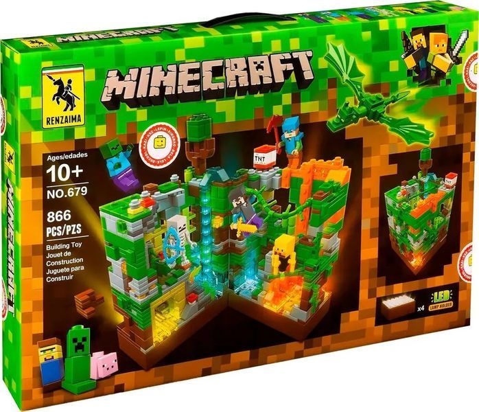 Конструктор Лего Minecraft Битва в джунглях, 866 деталей, 679, для дітей 00024595 фото