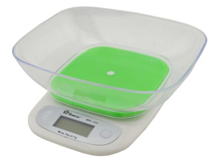 Ваги кухонні DOMOTEC MS-125 Plastic, ваги харчові, кулінарні ваги. Колір: блакитний 00019553 фото