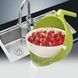 Универсальная миска &ndash; друшляк Mesh Strainer Drain Basket ∙ Хозяйственная силиконовая корзина со сливом 2в1 00019299 фото 2