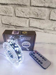 Гирлянда на катушке Роса 50 м,500 LED с пультом Белый 00024817 фото