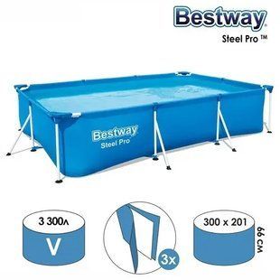 Каркасний басейн Bestway 56404 (300 х 201 х 66 см) 00013714 фото