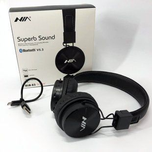 Беспроводные блютуз наушники для телефона и компьютера с микрофоном NIA X3, хорошие беспроводные наушники 00023806 фото