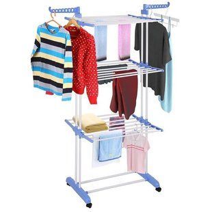 Сушилка для одежды, обуви и белья Garment Rack, телескопическая стойка вешалка для одежды 00013328 фото