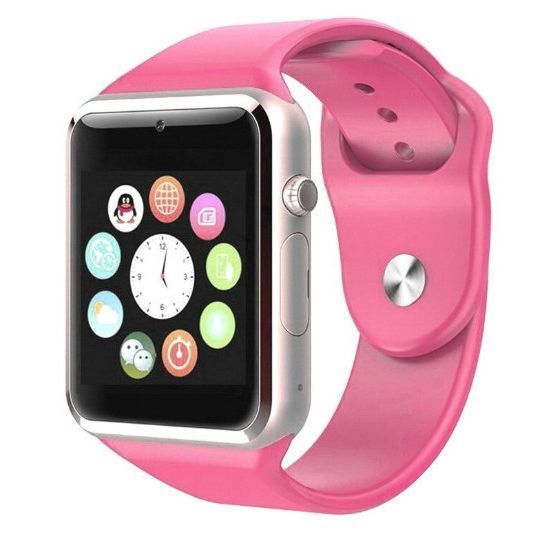 Смарт-часы Smart Watch A1 умные электронные со слотом под sim-карту + карту памяти micro-sd. Цвет: розовый 00022420 фото