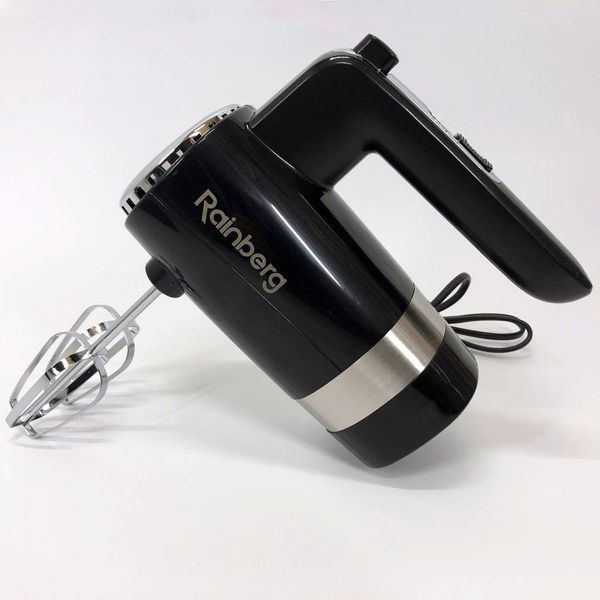 Міксер ручний Rainberg RB-2216 (5 швидкостей, 2 насадки та підставка) 600W, потужний міксер блендер ручний 00020117 фото