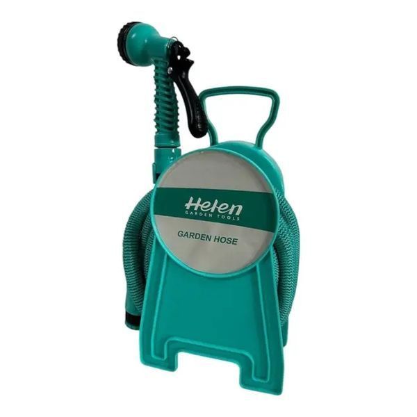 Шланг поливальний 15 м з котушкою і розпилювачем з 7 режимами Helen Garden Tools шланг садовий, що розтягується 00012964 фото