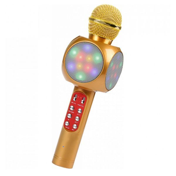 Безпровідний мікрофон караоке bluetooth WSTER WS-1816. Колір: золотий 00016243 фото