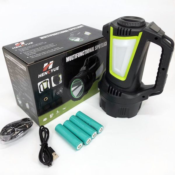 Фонарь кемпинг переносной T100A-10W+2COB с боковыми LED white/red/blue, Аккумуляторная лампа для кемпинга 00022986 фото