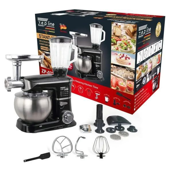 Кухонный комбайн 4в1 (тестомес, мясорубка, блендер, миксер) Zepline ZP-072 3200W 00020790 фото