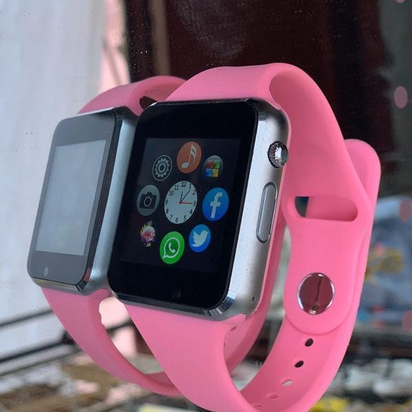 Смарт-часы Smart Watch A1 умные электронные со слотом под sim-карту + карту памяти micro-sd. Цвет: розовый 00022420 фото