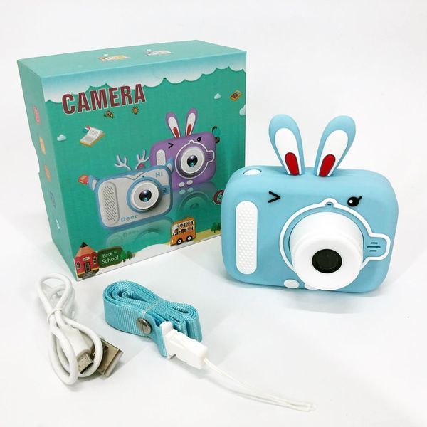 Детский цифровой фотоаппарат X900 Rabbit. Цвет: голубой 00016330 фото
