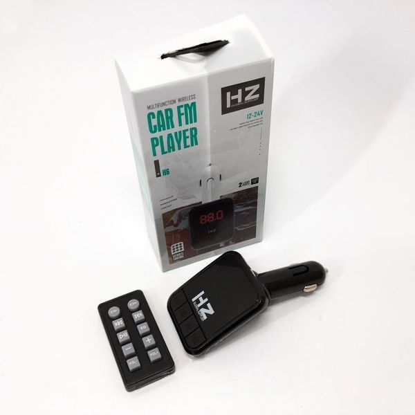 Автомобільний FM трансмітер Bluetooth HZ H6-12-24V модулятор із microSD, USB, Hands Free + Пульт 00016815 фото