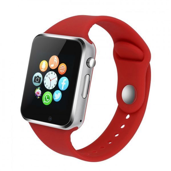 Смарт-часы Smart Watch A1 умные электронные со слотом под sim-карту + карту памяти micro-sd. Цвет: красный 00022449 фото
