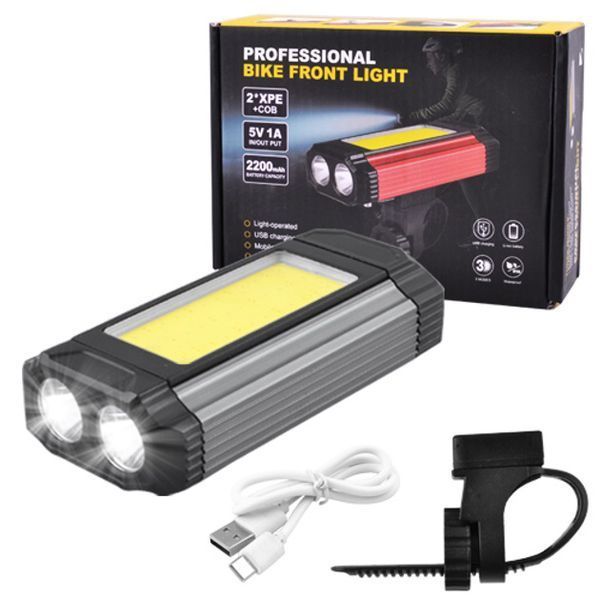 Велосипедний ліхтар 501-2XPE+COB, Фара led для велосипеда, Фара велосипедна передня, Лед фара 00016794 фото