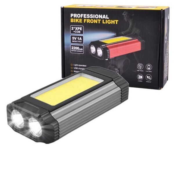 Велосипедний ліхтар 501-2XPE+COB, Фара led для велосипеда, Фара велосипедна передня, Лед фара 00016794 фото