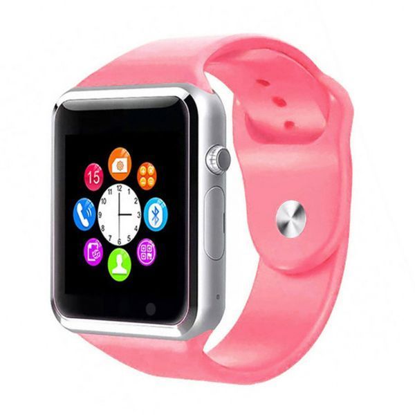 Смарт-часы Smart Watch A1 умные электронные со слотом под sim-карту + карту памяти micro-sd. Цвет: розовый 00022420 фото
