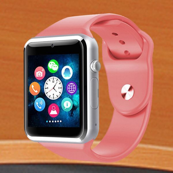 Смарт-часы Smart Watch A1 умные электронные со слотом под sim-карту + карту памяти micro-sd. Цвет: розовый 00022420 фото
