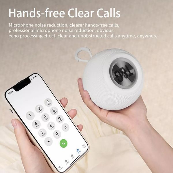 Бездротова потужна колонка TG337 з Bluetooth, RGB-підсвічуванням та радіо. Колір: білий 00017457 фото