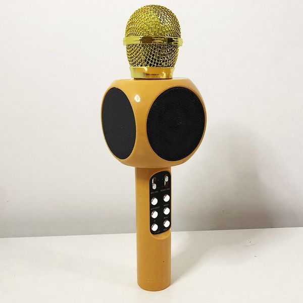 Безпровідний мікрофон караоке bluetooth WSTER WS-1816. Колір: золотий 00016243 фото