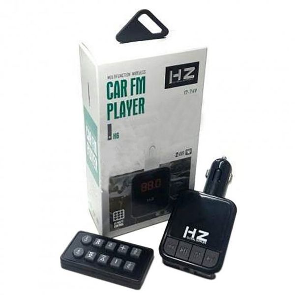 Автомобільний FM трансмітер Bluetooth HZ H6-12-24V модулятор із microSD, USB, Hands Free + Пульт 00016815 фото