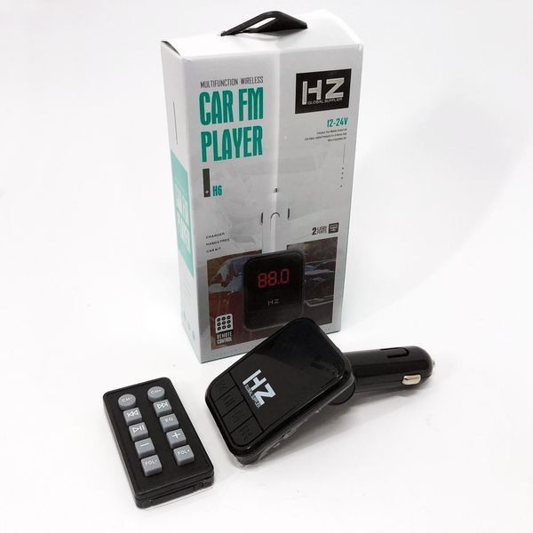 Автомобільний FM трансмітер Bluetooth HZ H6-12-24V модулятор із microSD, USB, Hands Free + Пульт 00016815 фото