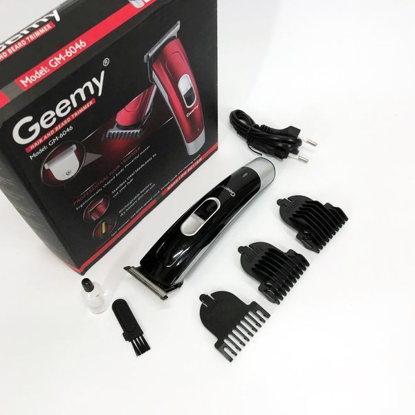 Машинка для стрижки волосся Gemei GM-6046, Практична машинка для стрижки волосся. Колір: чорний 00015446 фото