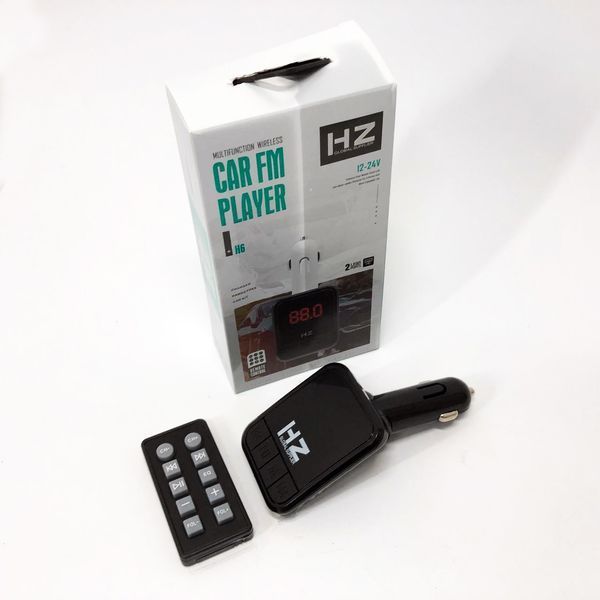 Автомобільний FM трансмітер Bluetooth HZ H6-12-24V модулятор із microSD, USB, Hands Free + Пульт 00016815 фото
